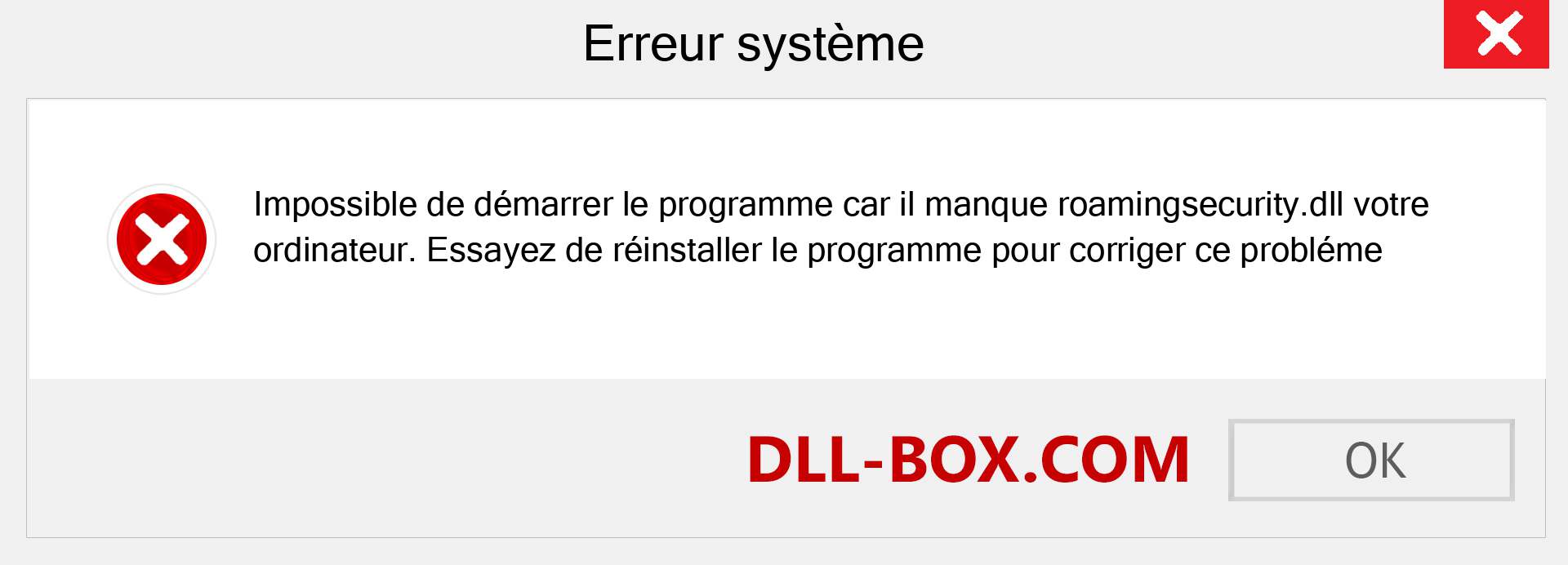 Le fichier roamingsecurity.dll est manquant ?. Télécharger pour Windows 7, 8, 10 - Correction de l'erreur manquante roamingsecurity dll sur Windows, photos, images